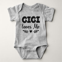 Gigi Loves Me Gift for Grandkids Baby Bodysuit Gigi Loves Me Gift for Grandkids Baby Bodysuit