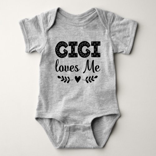 Gigi Loves Me Gift for Grandkids Baby Bodysuit