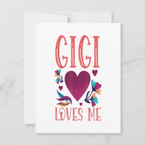 Gigi Loves Me Valentines day Gift to Granddaughter Invitation