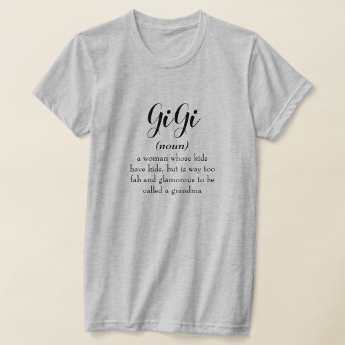 GiGi Mimi Grandma Cute T_Shirt