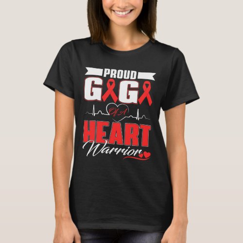 Gigi Of A Heart Warrior Heart Disease Awareness Mo T_Shirt