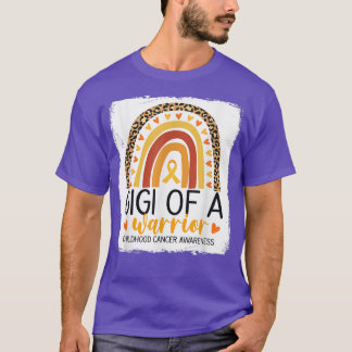 Gigi Of A Warrior Childhood Cancer Leopard Print R T-Shirt