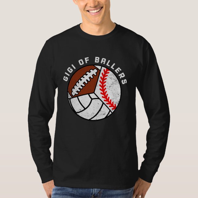 Gigi Of Ballers Baseball Volleyball Football Gigi T-Shirt (Front)