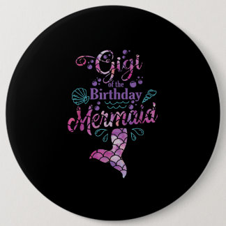 Gigi Of  Birthday Mermaid Birthday Party Mermaid Button
