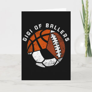 Gigi Of Byllers Funny Soccer Bysketbyll Footbyll G Card