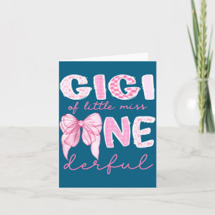 Gigi Of Little Miss Onederful First Birthday Girl  Card