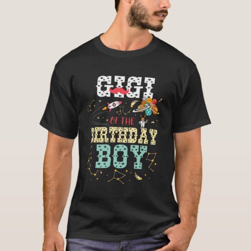 Gigi of the Birthday Boy Astronaut Space Matching  T_Shirt