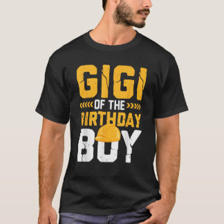 Gigi of the Birthday Boy Construction Matching Fam T-Shirt