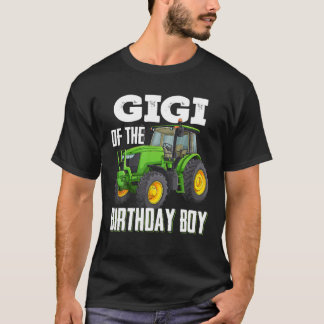 Gigi Of The Birthday Boy Family Tractors Farm Truc T-Shirt