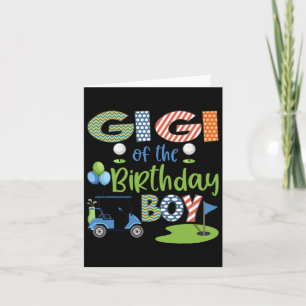 Gigi Of The Birthday Boy Golf Lover Family Matchin Card