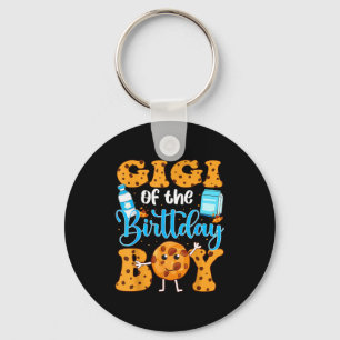 Gigi Of The Birthday Boy Milk And Cookies 1st Birt Keychain