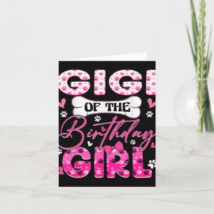 Gigi Of The Birthday Girl Dogs Paw Theme Family Pa Card