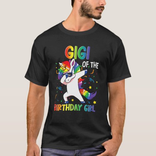 Gigi of the Birthday Party Gifts Girl Dabbing Unic T_Shirt