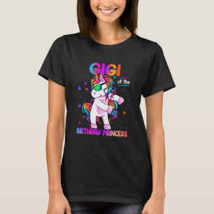 Gigi of the Birthday Princess Girl Dabbing Unicorn T-Shirt