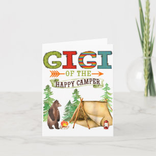 Gigi Of The Happy Camper First Birthday Camng  Card