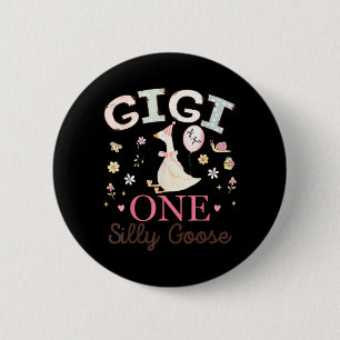 Gigi of The One Silly Goose 1st Birthday Girl Button