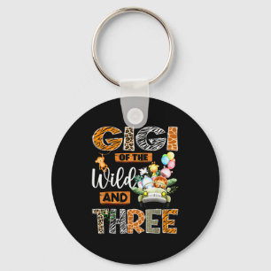 Gigi Of The Wild And Three 3rd Birthday Boy Safari Keychain