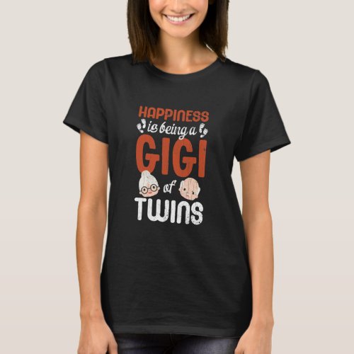 Gigi Of Twins Funny Grandma Pregnancy T_Shirt