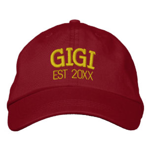 Gigi Personalized Grandma Gift Custom Text Embroidered Baseball Cap