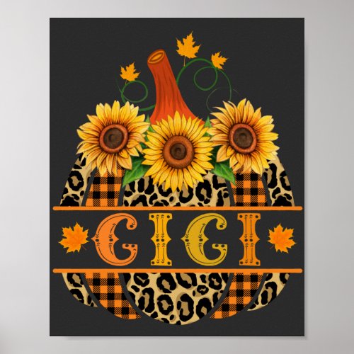 GiGi Pumpkin Leopard Print Sunflower Buffalo Plaid