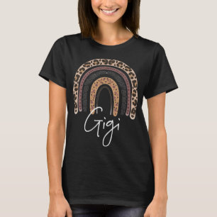 Gigi Rainbow Cheetah Grandma Women Christmas Mothe T-Shirt