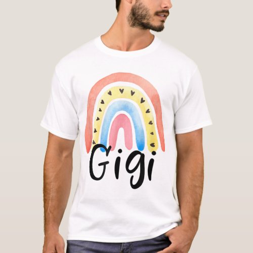 Gigi Rainbow For Women Grandma Mothers Day Christ T_Shirt