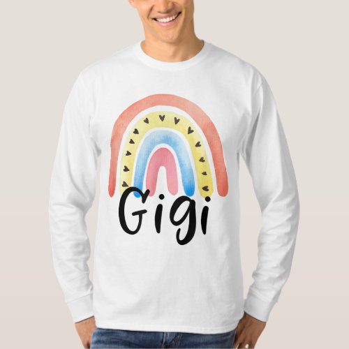 Gigi Rainbow For Women Grandma Mothers Day Christ T_Shirt