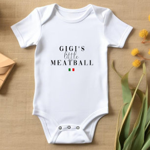 Gigi’s Little Meatball Cute Italian pun Baby Bodysuit
