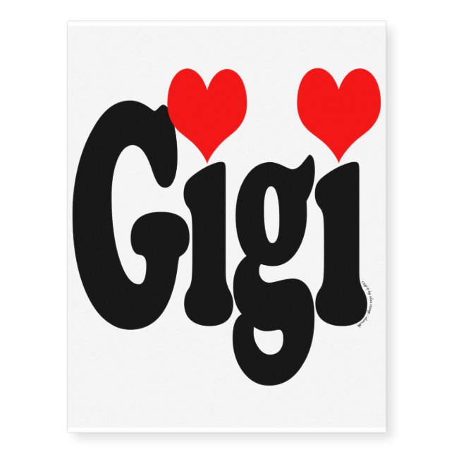 Gigi Temporary Tattoos (Front)