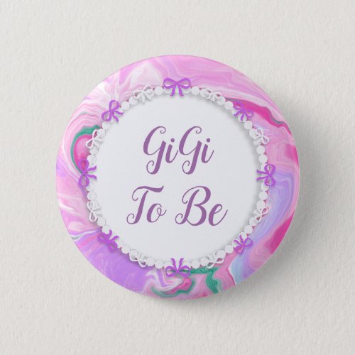Gigi To Be Baby Shower Pink  Purple    Button
