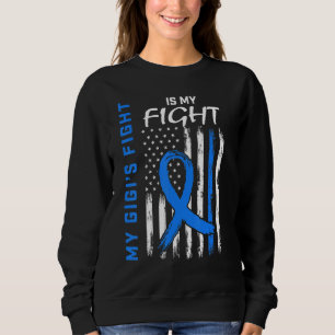 Gigi Type 2 Diabetes Awareness American Flag T2 Fa Sweatshirt