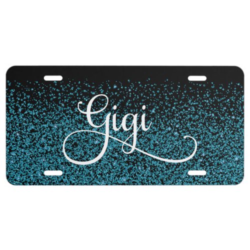 GiGi Vanity Plate Choose from 7 Confetti Colors  License Plate