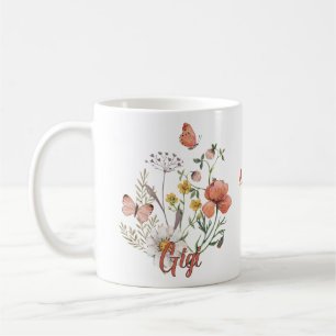 Gigi Wildflower Floral Personalized Custom Mug
