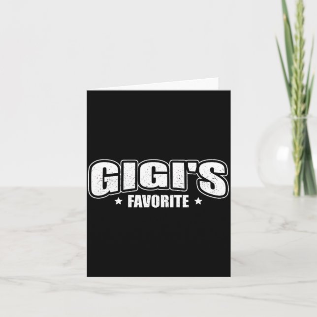 Gigi's Favorite  Card (Front)