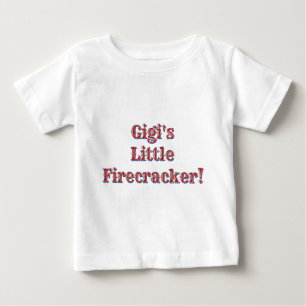 Gigi's Little Firecracker! USA 250 Fireworks   Baby T-Shirt