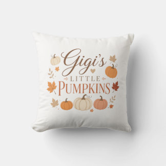Gigi's Little Pumpkins Thanksgiving Throw Pillow