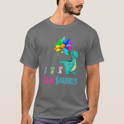 Gigisaurus T Rex Gigi Saurus Dinosaur Family Match T_Shirt