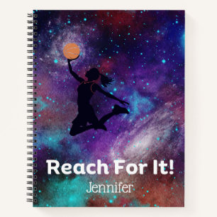 Giirls Basketball Motivational Spiral Notebook