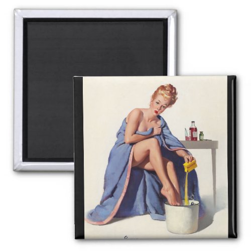 GIL ELVGREN Its Nothing to Sneeze At Pin Up Art Magnet