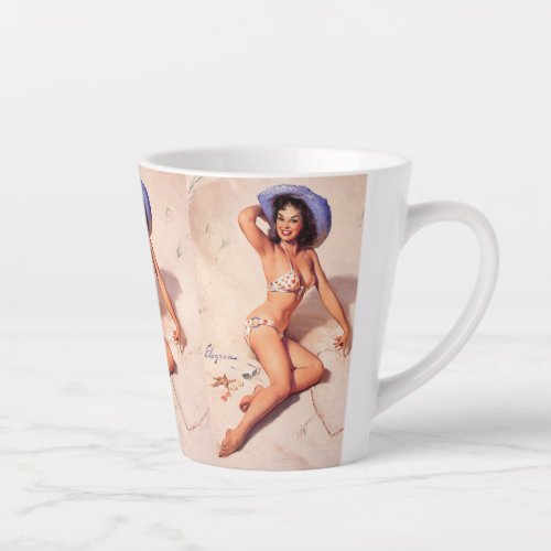 Gil Elvgren _ Pin up girl Vintage art Latte Mug