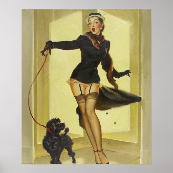 Gil Elvgren Skirting The Issue Pin Up Art Poster Zazzle