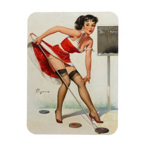 Gil Elvgren  _ Vintage pin up girl art  Magnet 