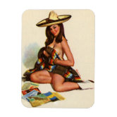 Vintage Bra Brassiere Adola Brand Pin-Up Girl Magnet