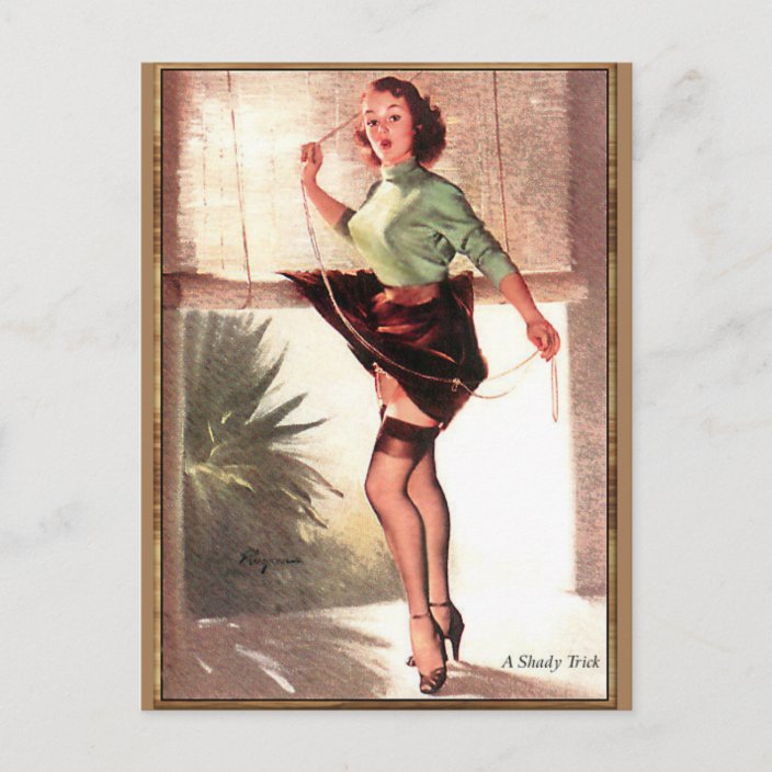 Gil Elvgren ♡ Vintage Pin Up Girl ♡ Postcard