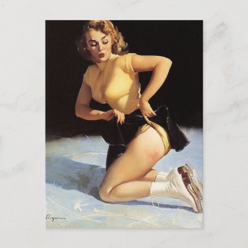 Gil Elvgren Vintage Pin up girl Postcard