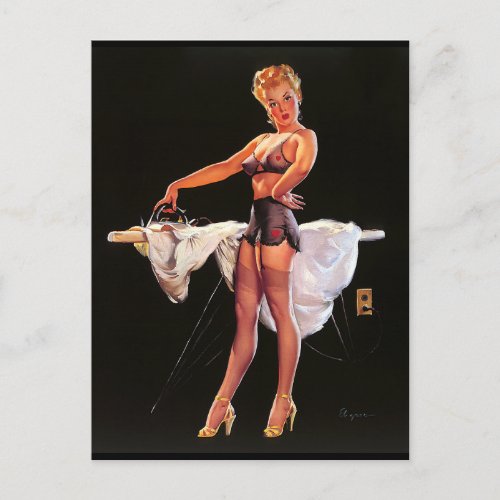 Gil Elvgren  Vintage pin up girl  Postcard