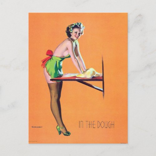 Gil Elvgren  Vintage pin up girl  Postcard