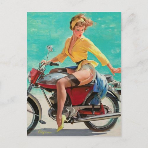 Gil Elvgren Vintage Pin up girl Postcard