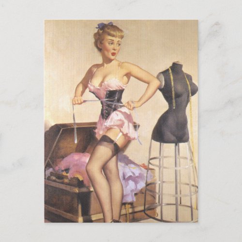 Gil Elvgren  Vintage pin up girl  Postcard