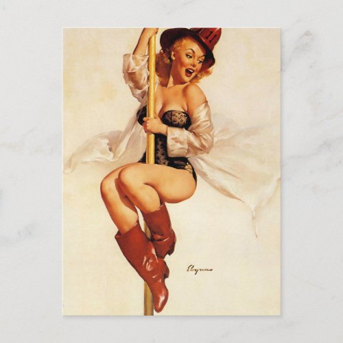 Gil Elvgren  Vintage pin up girl  Postcard